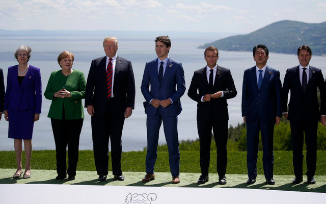 Các nguyên thủ quốc gia khối G7 (Ảnh: Reuters)
