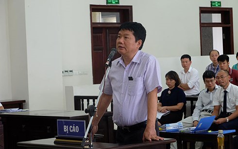 Bị cáo Đinh La Thăng tại phiên tòa phúc thẩm.