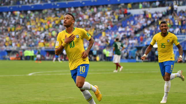 Neymar đã góp công rất lớn trong chiến thắng 2-0 trước Mexico để giúp Brazil giành quyền vào tứ kết.Ảnh: FIFA