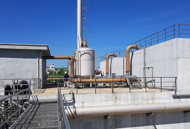 The odour control system at the Phu Loc wastewater treatment plant