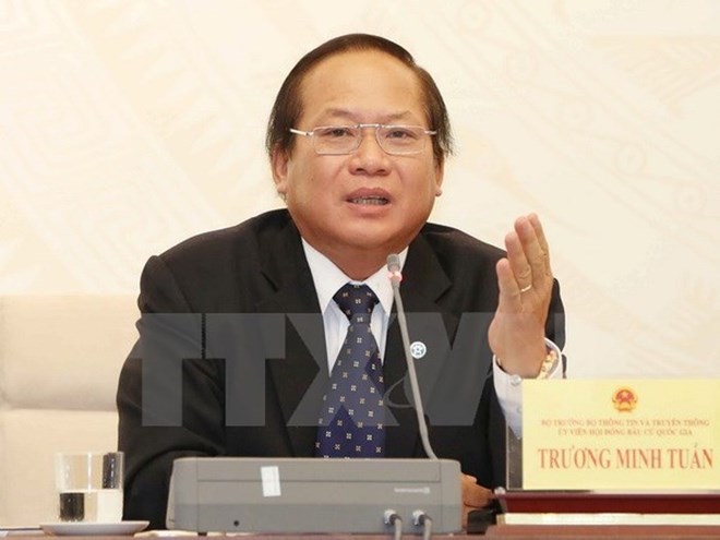 Bộ trưởng Bộ Thông tin và Truyền thông Trương Minh Tuấn bị tạm đình chỉ công tác. (Nguồn: TTXVN)