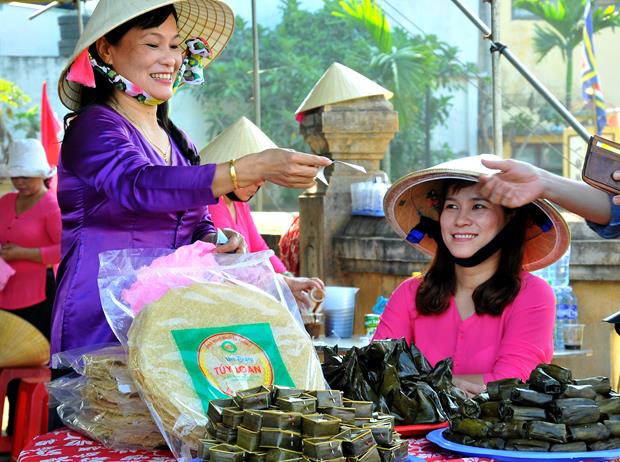 Tuy Loan rice paper products are sold at festivals, fairs and markets across the city