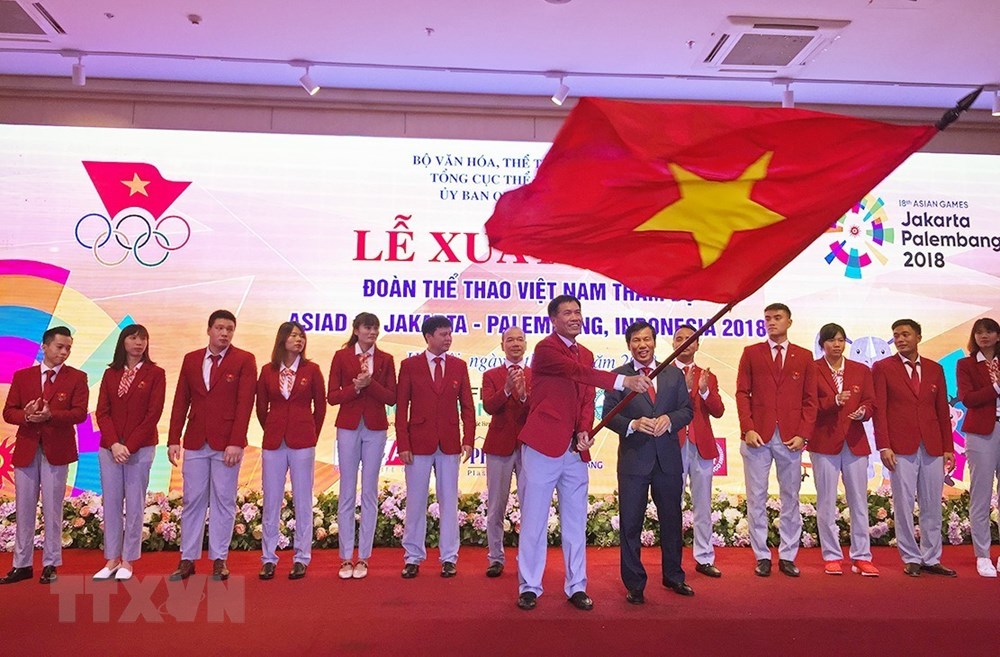 Hình ảnh Đoàn thể thao Việt Nam xuất quân tham dự ASIAD 2018