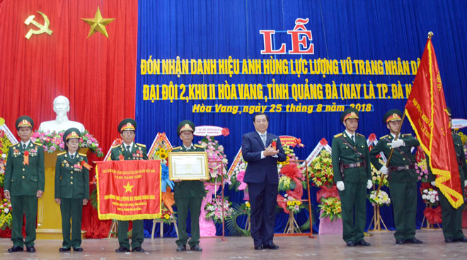Đại đội 2, Khu II Hòa Vang đón nhận danh hiệu Anh hùng lực lượng vũ trang nhân dân