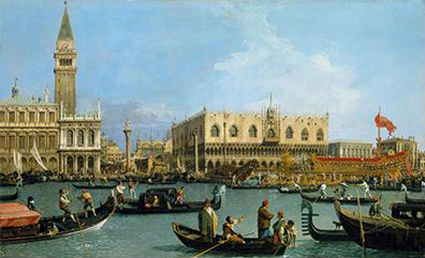 Venice, Ý trong ngày Lễ Thăng thiên- Tranh của Bernardo  Bellotto (1721-1780)