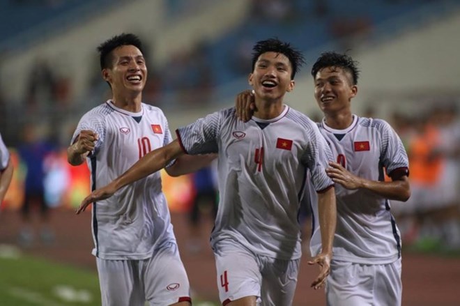 Đoàn Văn Hậu ghi bàn thắng duy nhất giúp U23 Việt Nam chiến thắng.
