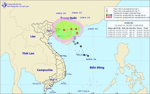 Đường đi của áp thấp nhiệt đới 