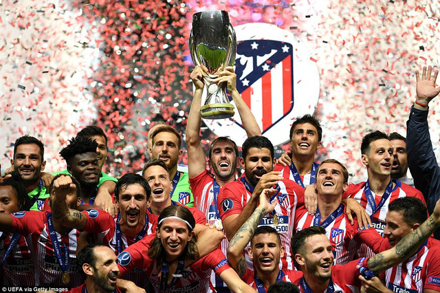 Atletico lần thứ ba giành Siêu Cup châu Âu