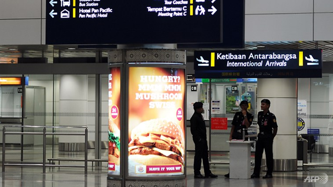 Security officers at Kuala Lumpur International Airport in Sepang. (Photo: AFP)