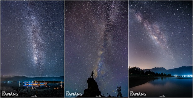 Some amazing Milky Way photos taken from the Hai Van Pass to the Lap An Lake in Thua Thien Hue Province.