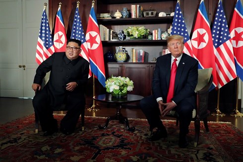 Thượng đỉnh Mỹ - Triều lần 1. (Ảnh: Reuters)
