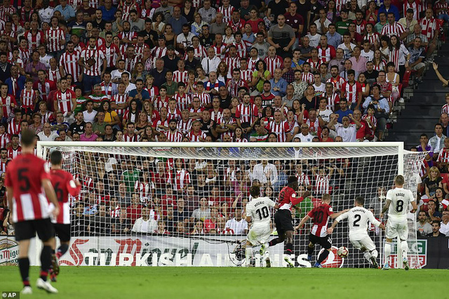 Muniain mở tỷ số cho Bilbao ở hiệp 1