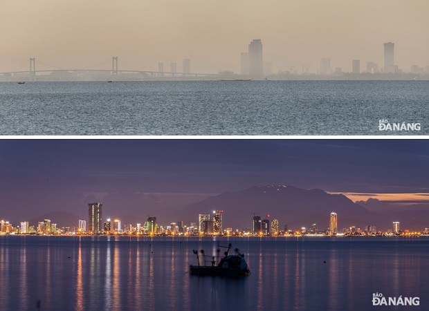 Stunning early morning and night-time views of the city from sea