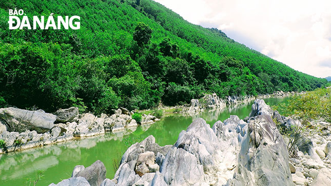 The natural charm of the Vung Bot stream centrally located in the Ta Lang- Gian Bi area