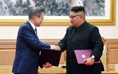 Hàn-Triều tuyên bố chấm dứt tình trạng chiến tranh. Ảnh: Yonhap
