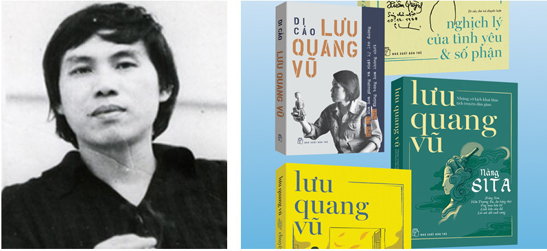 Nhà thơ, nhà viết kịch Lưu Quang Vũ và các đầu sách do NXB Trẻ phát hành nhân kỷ niệm 30 năm ngày mất của vợ chồng ông và con trai út. 