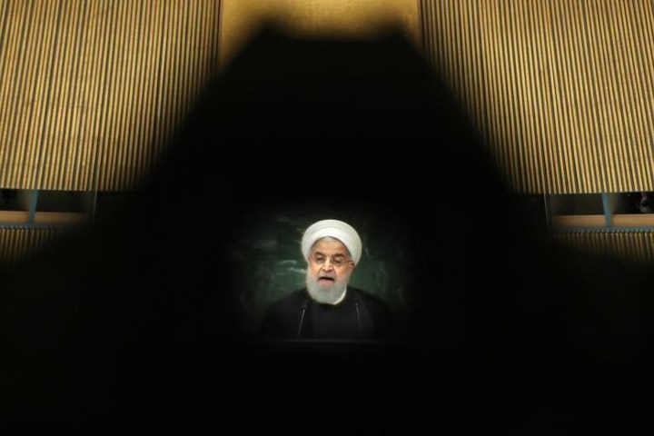 Tổng thống Iran Hassan Rouhani phát biểu trước Đại Hội đồng Liên Hợp Quốc.