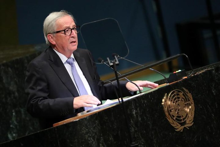 Chủ tịch Ủy ban châu Âu Jean-Claude Juncker phát biểu tại Hội nghị Hòa bình Nelson Mandela- một sự kiện được tổ chức trong kỳ họp Đại Hội đồng lần này.