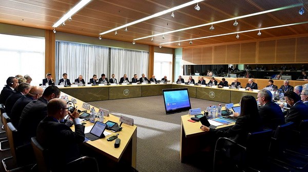 Cuộc họp diễn ra từ 9h sáng giờ địa phương đến 19h30 ngày 27/9/2018 tại trụ sở của UEFA- Nyon Thụy sĩ (Nguồn: DFB.de)