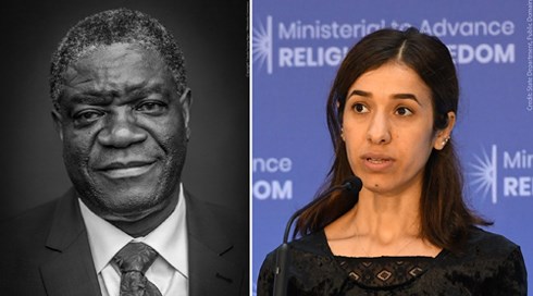 2 gương mặt của giải Nobel Hòa bình 2018.