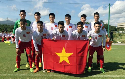 U17 Việt Nam dự giải giao hữu U17 Jenesys 2018 diễn ra tại Nhật Bản. (Ảnh: VFF