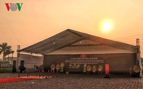 Khu vực nơi sẽ diễn ra lễ truy điệu nguyên Tổng Bí thư tại quê nhà xã Đông Mỹ, huyện Thanh Trì, TP Hà Nội.