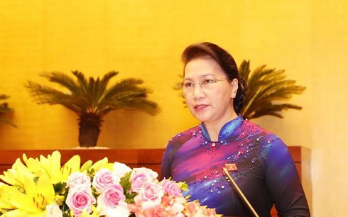 Chủ tịch Quốc hội Nguyễn Thị Kim Ngân phát biểu khai mạc kỳ họp thứ 6, Quốc hội khóa XIV.