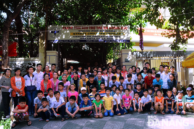 Some of scholarship recipients at the Da Nang Care Centre for Street Children