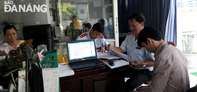 The Department’s inspectors checking at a local business