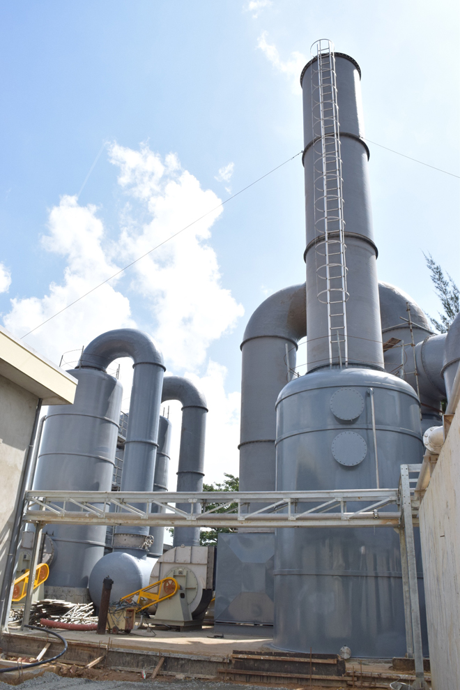   A view of a leachate odour control system at the facility