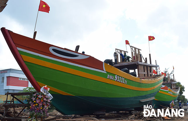 Tàu cá được đóng mới của ngư dân Lê Văn Khánh.