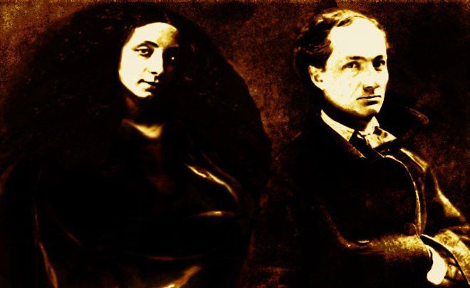 Baudelaire và người tình Jeanne Duval.