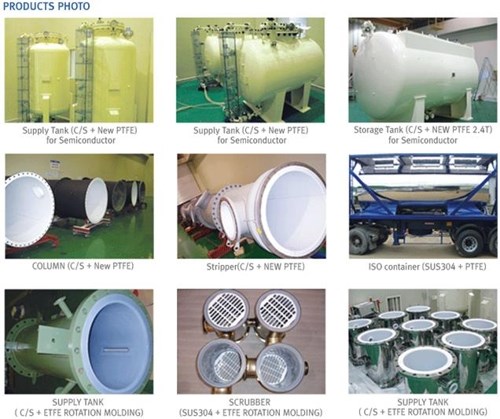 This photo posted on the website of Foosung Precision Industry Co. shows its fluoropolymer lined products (Photo: Yonhap)