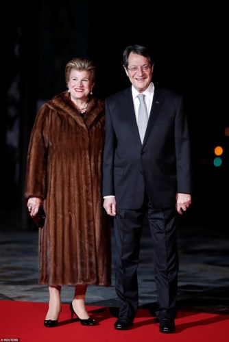 Tổng thống Cộng hòa Síp Nicos Anastasiades và phu nhân Andri Moustakoudes.