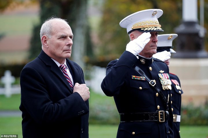 Chánh văn phòng John Kelly tham dự sự kiện tưởng nhớ tại nghĩa trang Aisne-Marne thay cho Tổng thống Trump không đến được.
