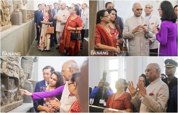 Writing in the guest book, the Indian leader said he was very happy and honoured at visiting the Da Nang Museum of Cham Sculpture. The Museum is now home to a rich collection of antiques of the Indian- Champa civilisation, which is considered a typical example for the cultural influence between Viet Nam and India.