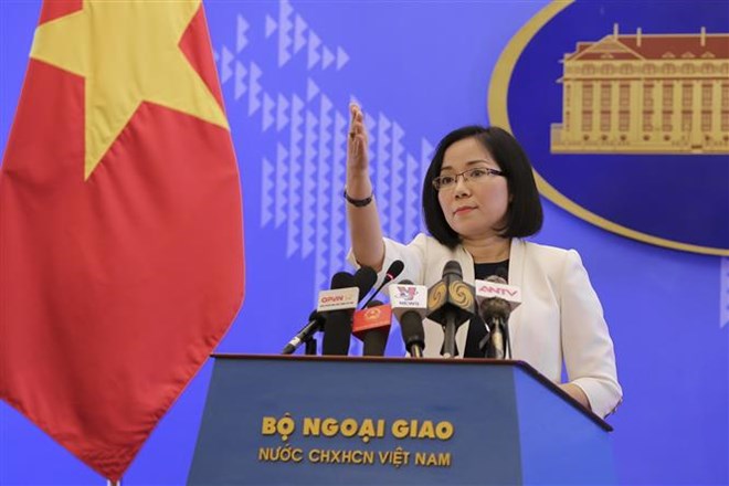 Vice spokesperson of the Ministry of Foreign Affairs Nguyen Phuong Tra (Photo: VNA)