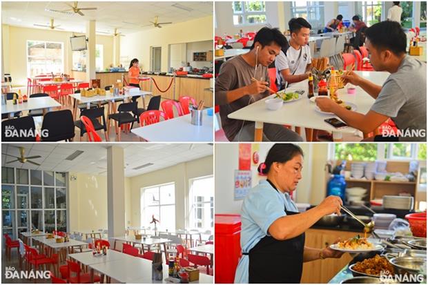 a dining hall on the ground floor.