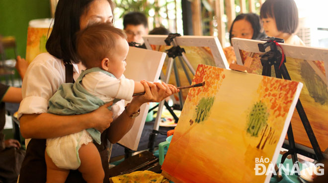 Joyful ambiance is seen at a regular Dreamy Painting class