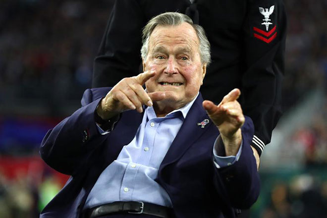 Sức khỏe của ông George H.W.Bush giảm sút do mắc nhiều bệnh trong những năm gần đây. 				Ảnh: Getty Images