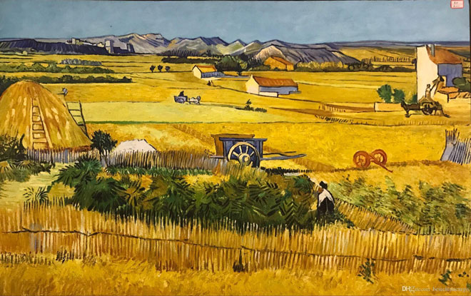 Phong cảnh vùng thôn dã - tranh của van Gogh.