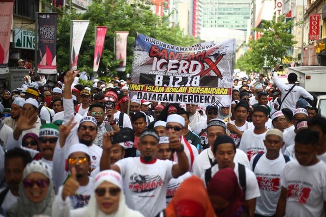 Rally-goers marched from Sogo to Dataran Merdeka in Kuala Lumpur on December 8 (Photo: www.malaymail.com)