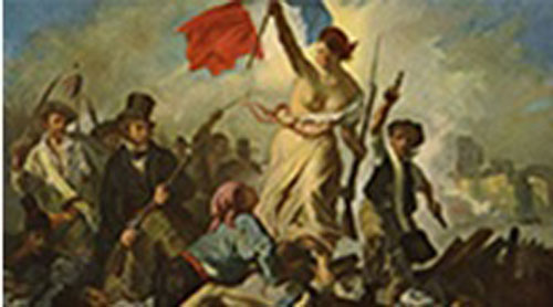 Bức ảnh này giống bức tranh Cuộc nổi dậy ở Paris năm 1830. Tranh của họa sĩ Eugene Delacroix