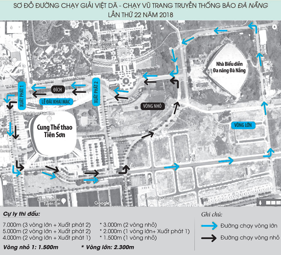 The DA NANG Newspaper Road Races route map