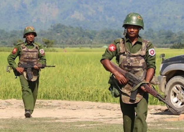 Myanmar officers (Source: UCANews)