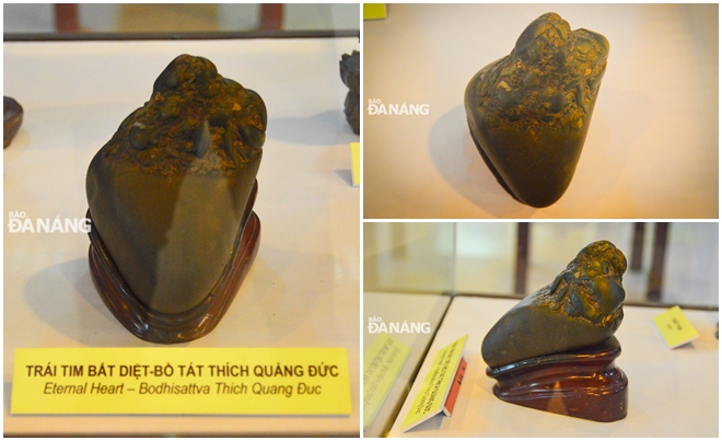 Khối đá tự nhiên độc đáo mang hình trái tim người, có tên gọi “Trái tim bất diệt - Bồ tát Thích Quảng Đức” là một trong những tác phẩm đáng nhớ trong sự nghiệp sưu tầm đá của Phan Khôi, khi ông đã mất đến 12 năm để theo đuổi và sở hữu.