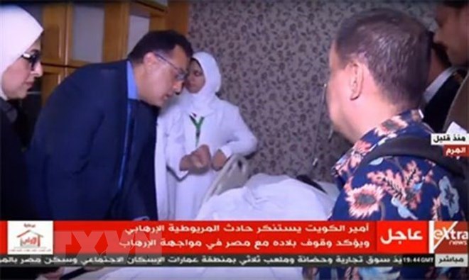 Egyptian Prime Minister Mostafa Madbouli visits victims in El-Haram hospital (Source: Youtube) 
