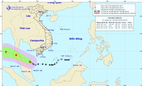 Bão số 1 tiếp tục mạnh lên, cách Cà Mau 260km