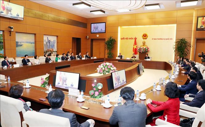 Chủ tịch Quốc hội Nguyễn Thị Kim Ngân tiếp Chủ tịch Nhóm nghị sĩ hữu nghị Hàn Quốc - Việt Nam