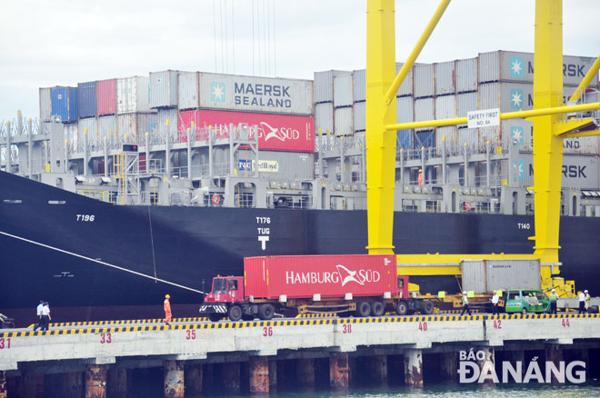 Cảng Đà Nẵng hiện có thể đón tiếp tàu có tải trọng lên đến 45.000 DWT/tàu.
